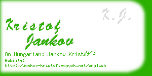 kristof jankov business card